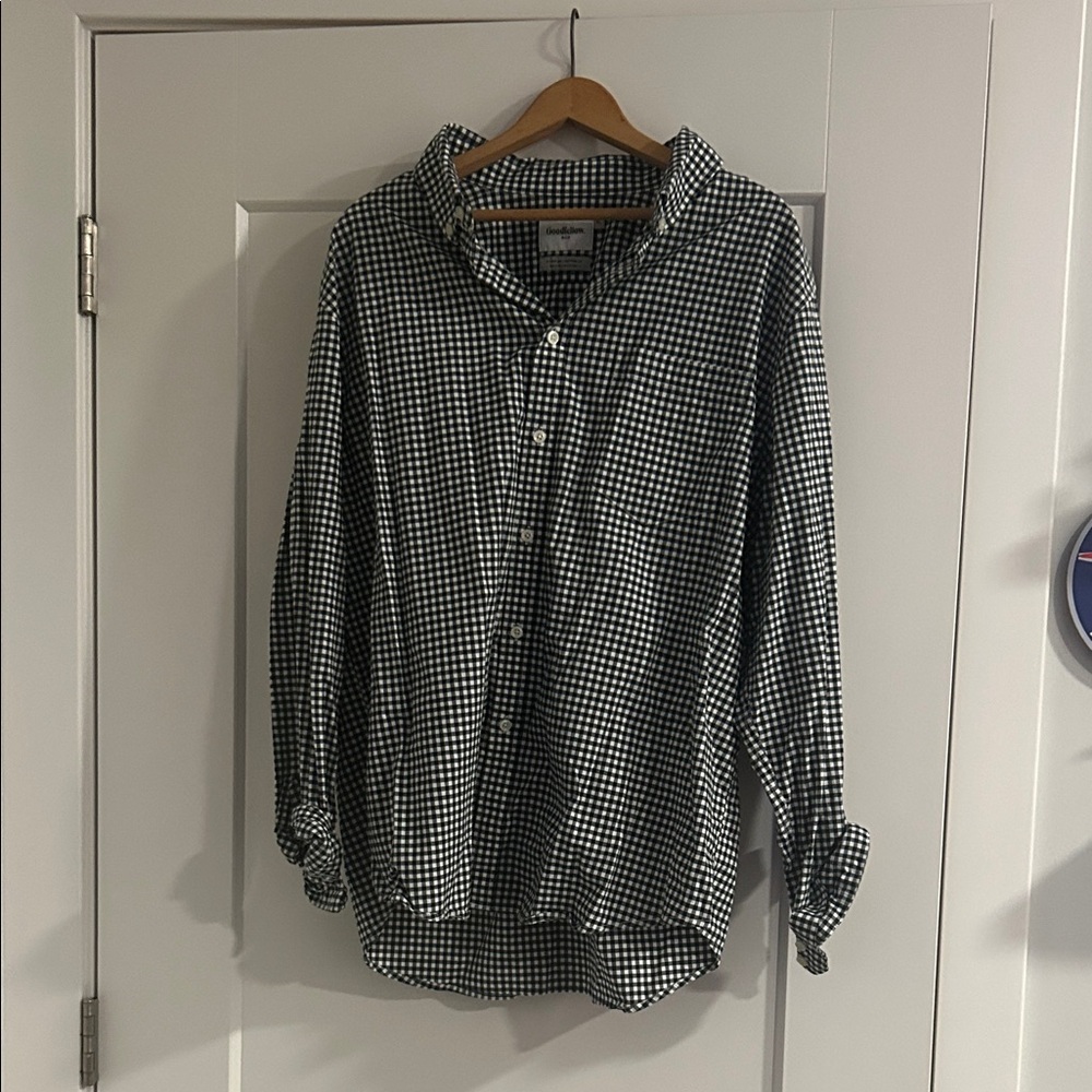Goodfellow & Co Black and White Gingham Shirt